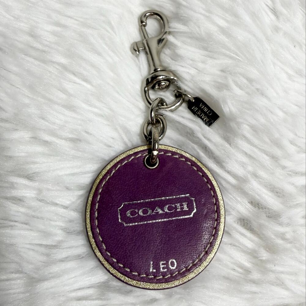 Vintage Coach Y2k Leo Zodiac Patent Leather Keychain … - Gem